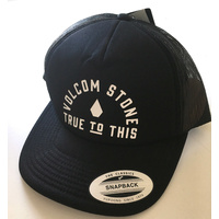 VOLCOM TRUCKER CAP MIX UP CHEESE BLACK Yupoong strapback adjustable HAT CAP Aust Seller