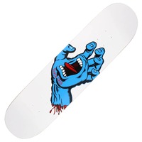 Santa Cruz - Screaming Hand Matte Finish White 8.25" x 31.8" Deck Skateboard