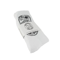 Smoke Beer - Can Logo Socks White Pair Smoke Beer