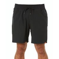 Volcom - Work Wear Rack Elastic Waist Hybrid Shorts Black Size Mens Medium M