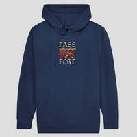 Pass~Port Antler Hoodie - Navy passport hood jumper