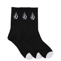 Volcom New Black Full Stone Socks 3 PACK size 9-12 Aus Seller Skateboard Kingpin Skate