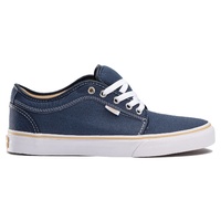 VANS SHOES CHUKKA LOW YOUTH NAVY / WASHED CANVAS / WHITE SKATE KIDS BOYS