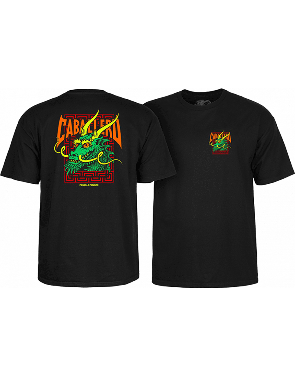 POWELL PERALTA CABALLERO STREET DRAGON BLACK TEE SKATE SKATEBOARD BONES ...