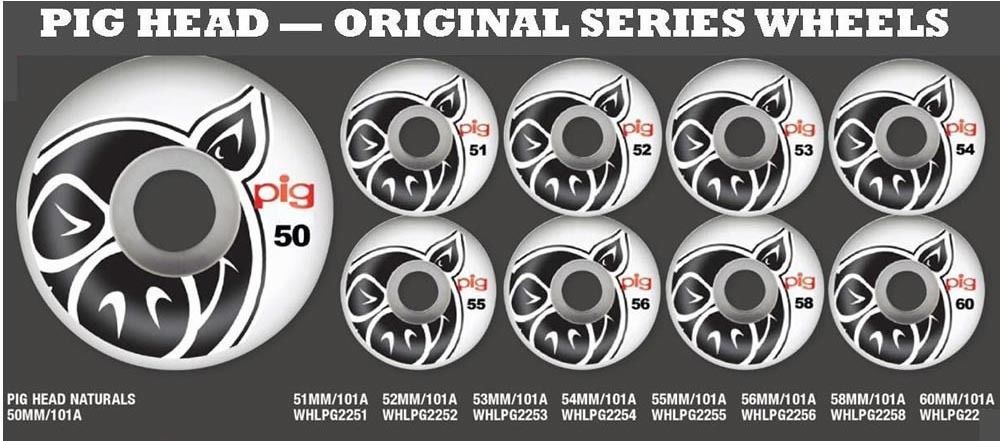 PACK DE 4 RUEDAS DE MONOPATÍN CERDO CABEZA DE CERDO NATURAL - Imagen 17 de 27