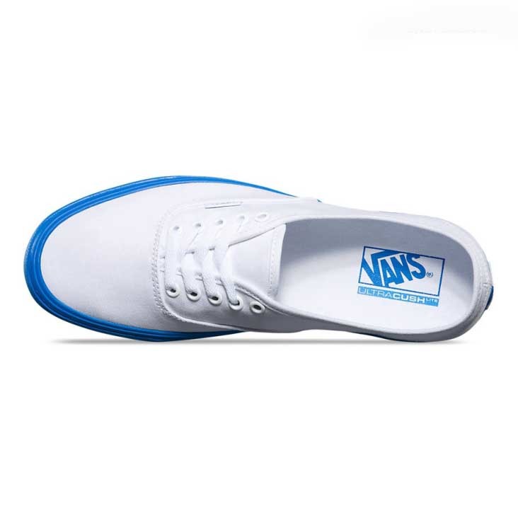 white vans blue sole