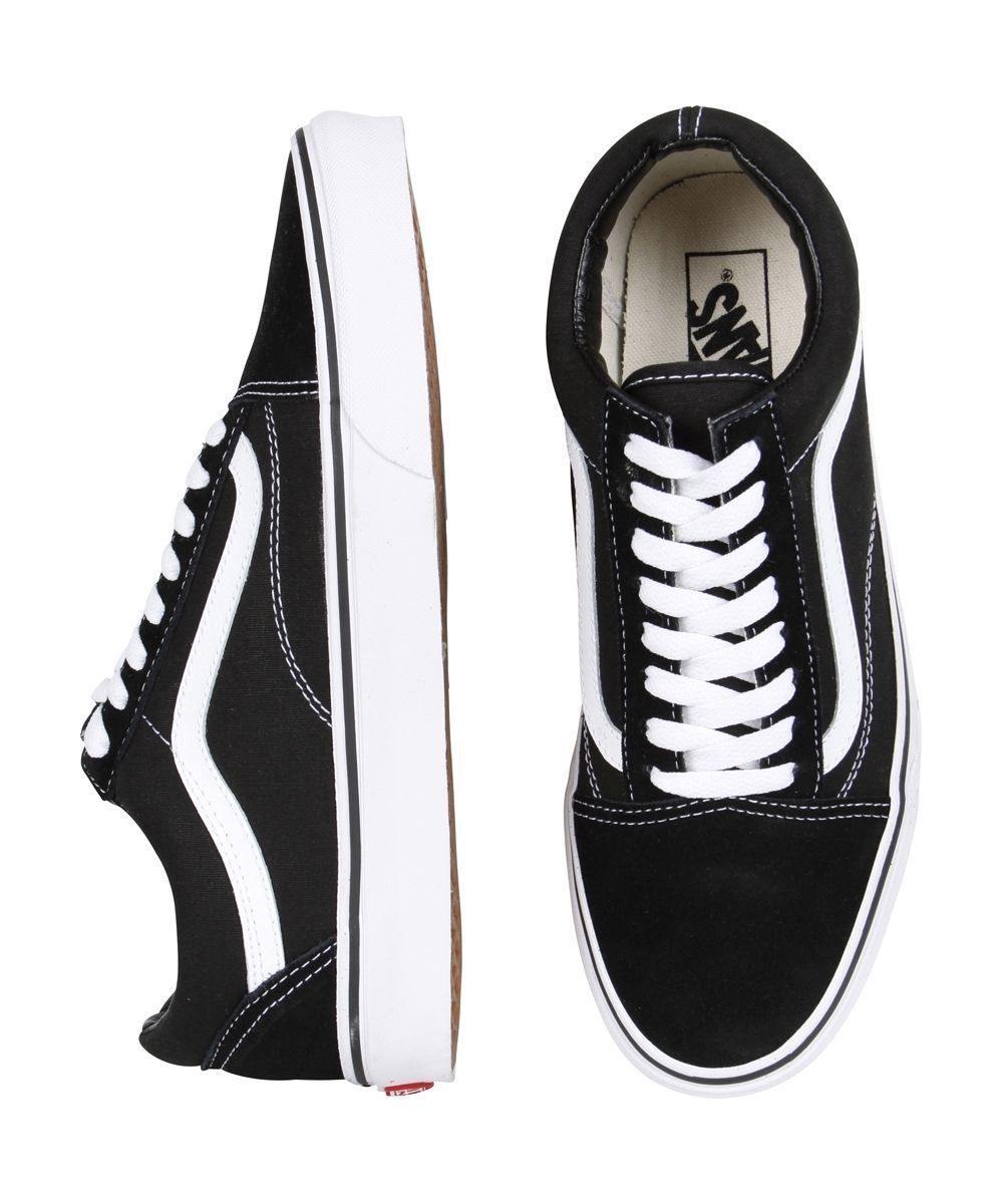 VANS OLD SKOOL BLACK WHITE SHOES NEW 