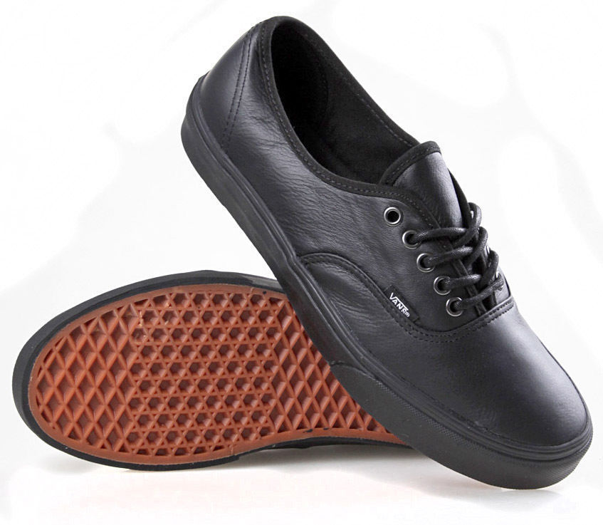 black leather vans for school