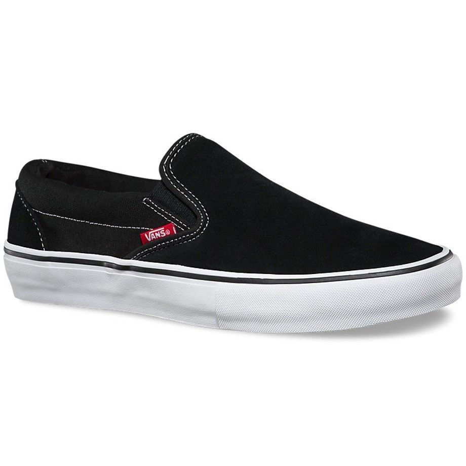 black and white womens slip on vans