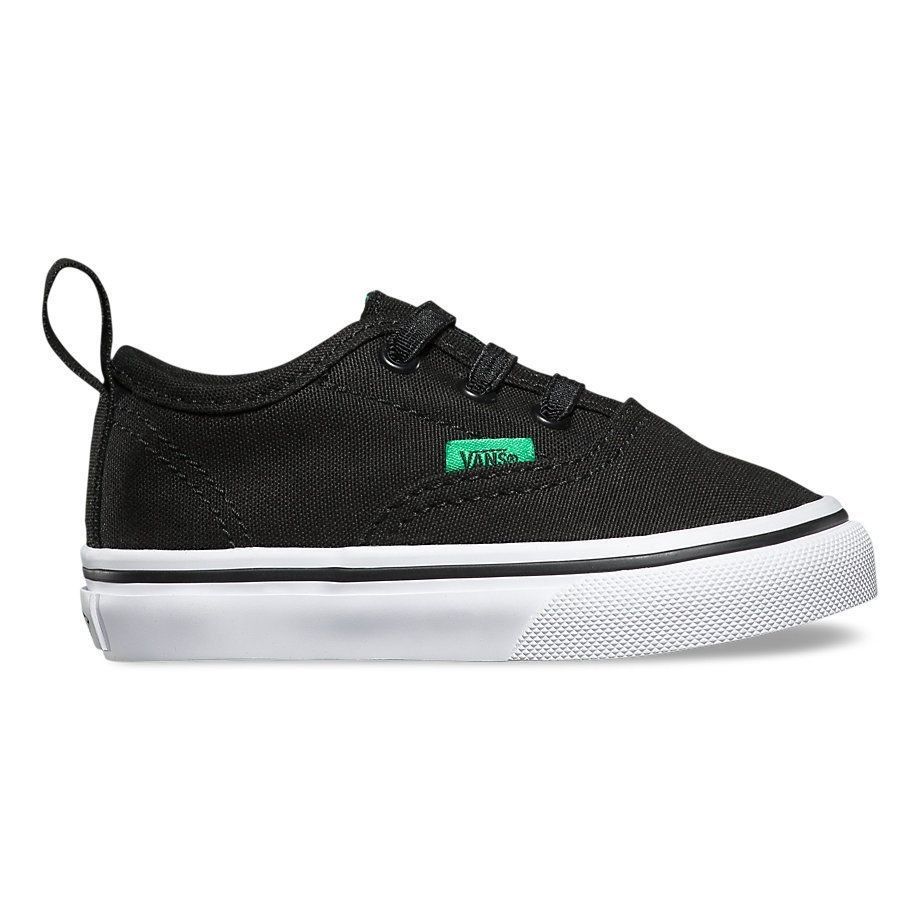 black vans green laces