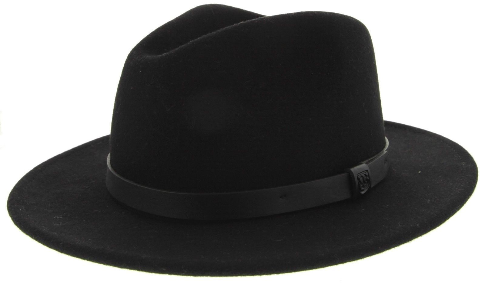 BRIXTON MESSER FEDORA BLACK/BLACK HAT CAP NEW FREE POSTAGE AUSTRALIAN SELLER - Bild 5 von 5