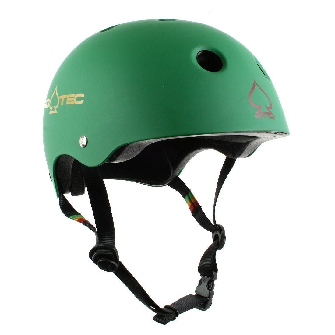 PROTEC HELMET Classic CERTIFIED MATTE RASTA GREEN PROTEC MEETS AUST