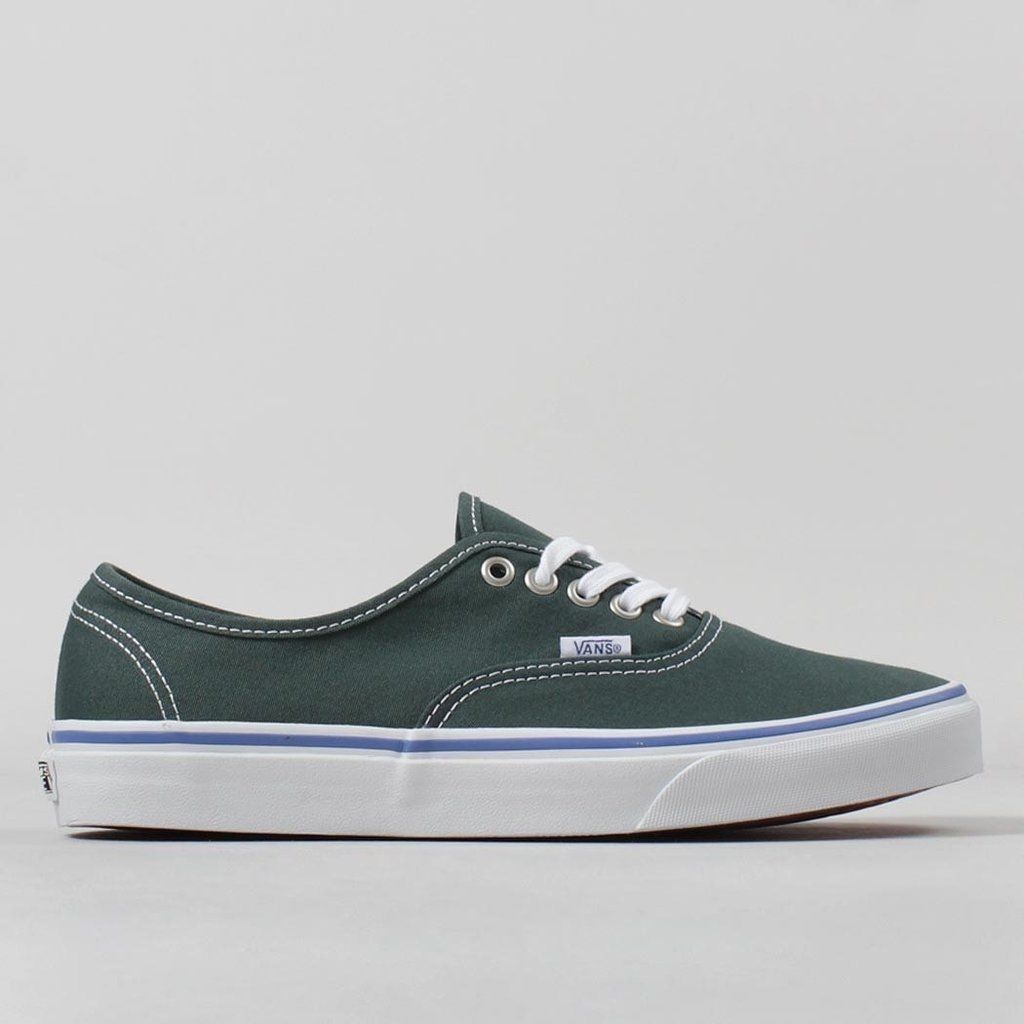 vans authentic white green