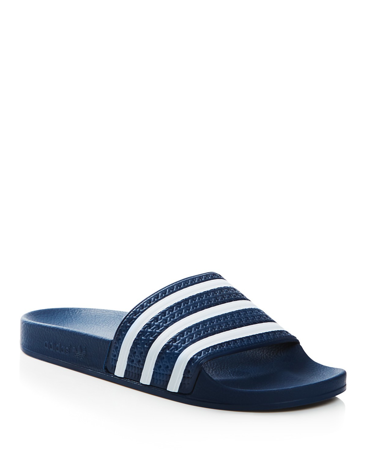 adidas slides white and blue