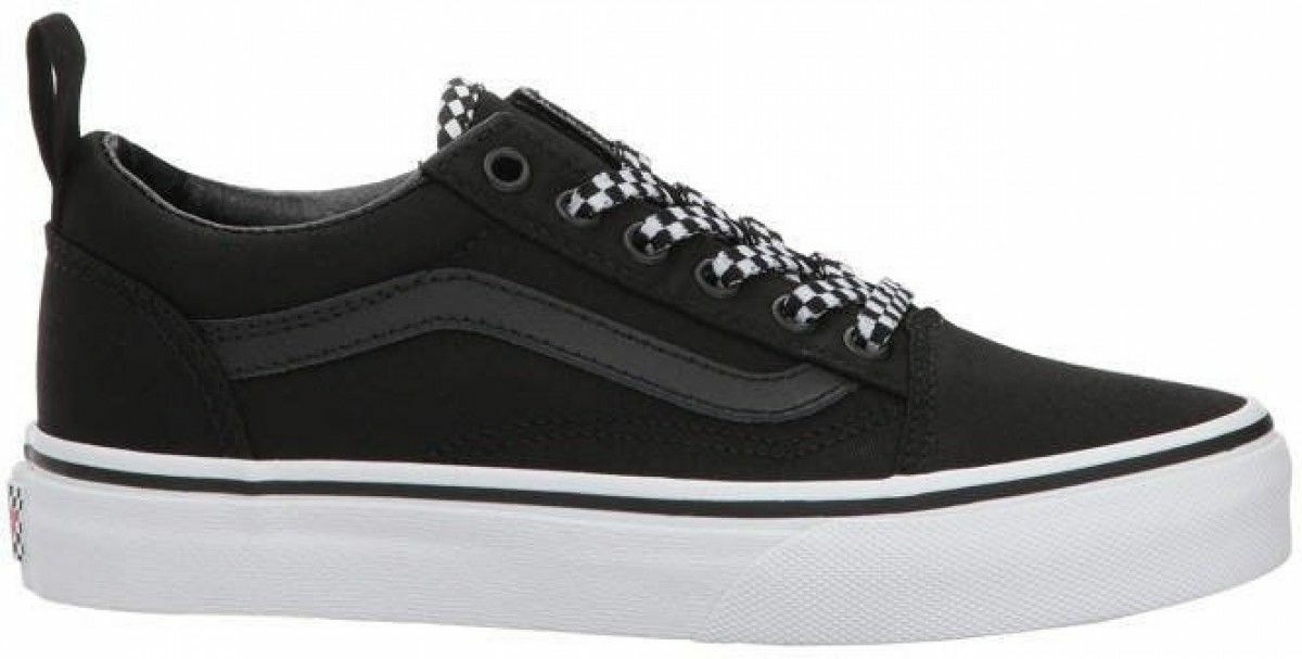 VANS KIDS OLD SKOOL ELASTIC LACE BLACK 