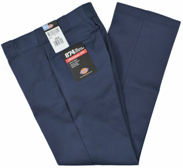 DICKIES ORIGINAL FIT 874 WORK PANTS DARK NAVY KINGPIN SKATE FREE POST ...