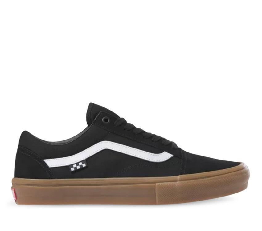 vans old skool pro shoes - black / gum / gum