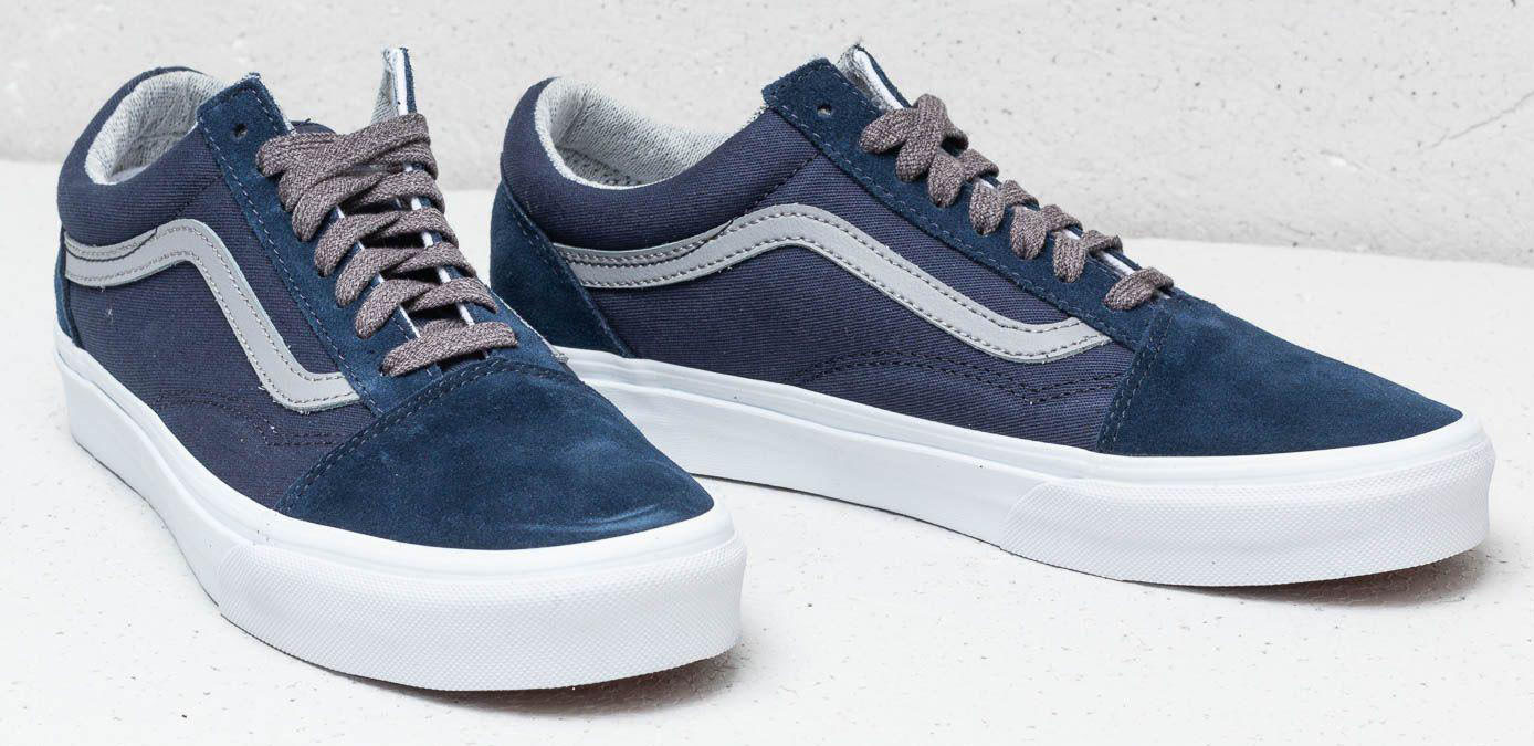 VANS SHOES OLD SKOOL NAVY JERSEY LACE 