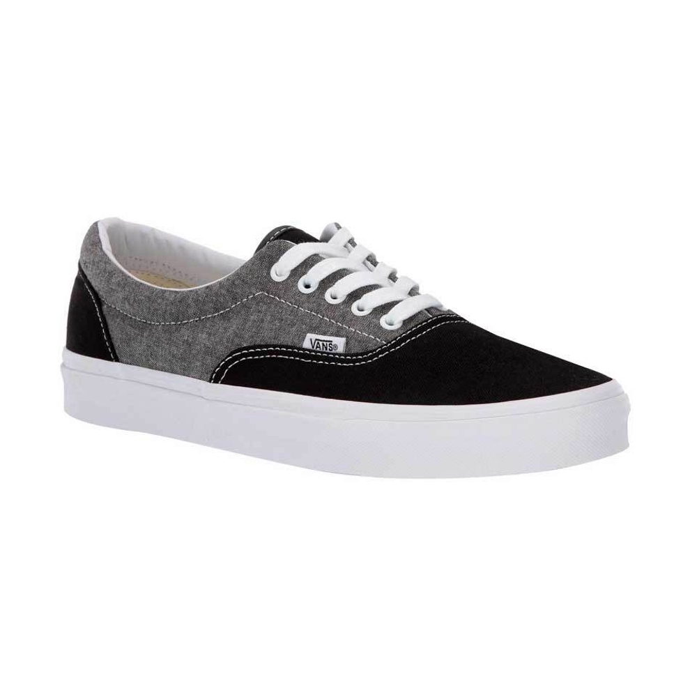 vans era black canvas