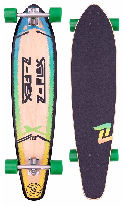 ZFLEX LONGBOARD ROUNDTAIL POP GREEN BLUE Fade 39.5