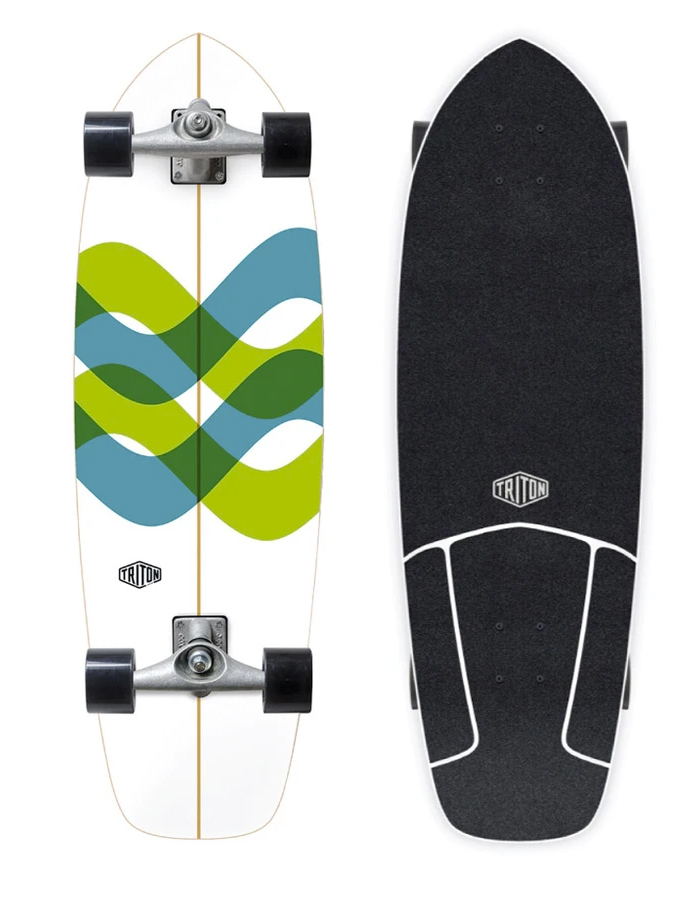 TRITO X CARVER Super Surfer SIGNAL 9.75'' X 31 INCH Complete TRITON  Skateboard Raw wave skateboard