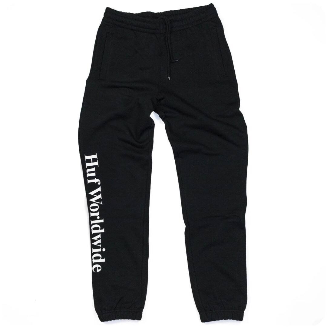 Huf Essentials Black Track Pants Huf Worldwide Size L Mens