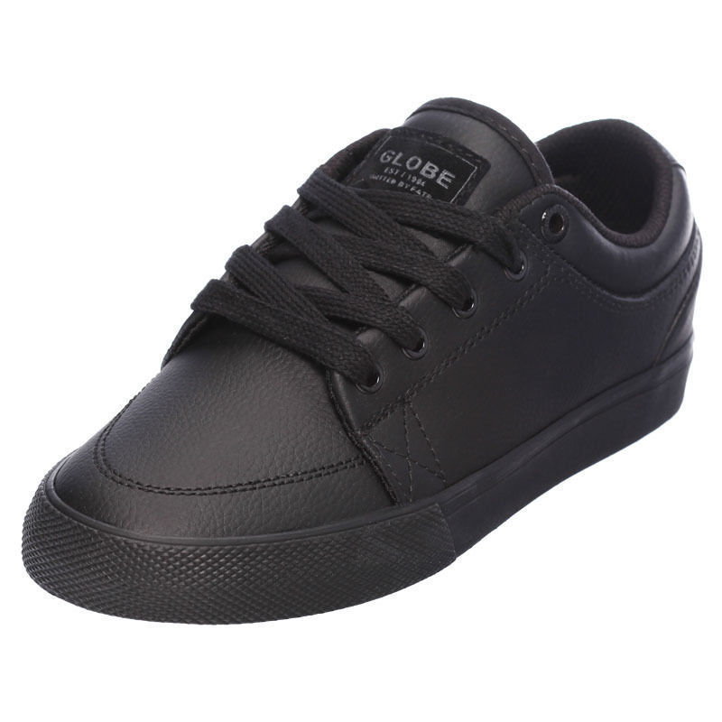 all black leather skate shoes