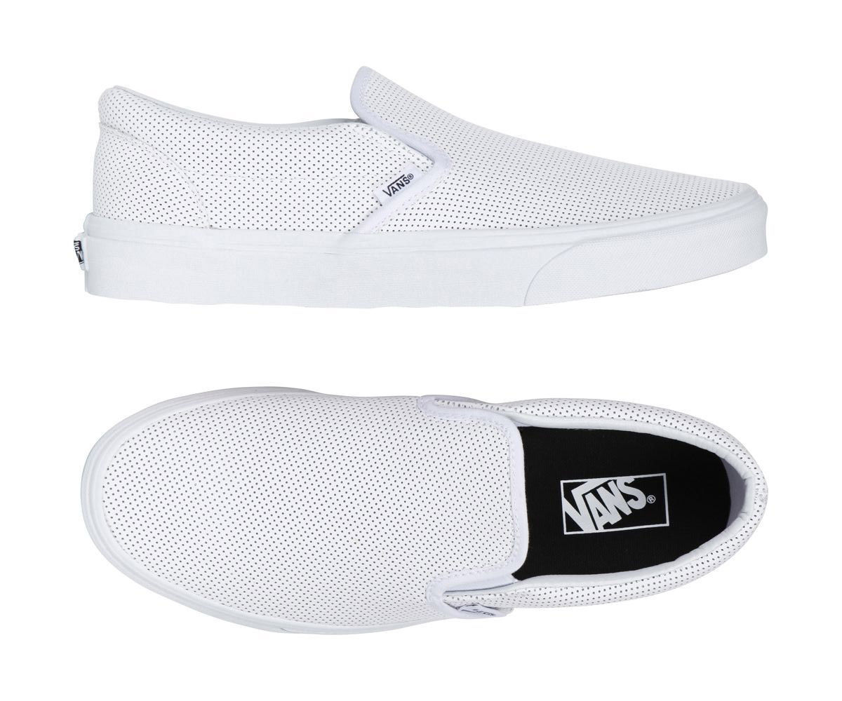 vans perf leather slip-on white