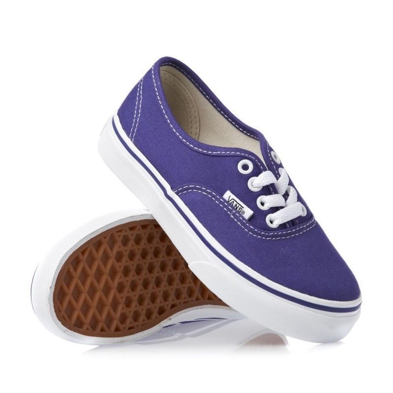 Bevægelig TVstation leje VANS SHOES AUTHENTIC PURPLE IRIS/TRUE WHITE SKATEBOARD MENS WOMENS - Vans