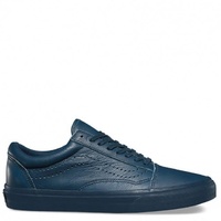 VANS SHOES OLD SKOOL LEATHER MIDNIGHT NAVY NEW SALE