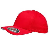 FLEXFIT PERMA CURVE CAP RED 6277 NEW FLEX FIT CAP AUST HAT HATS CAPS