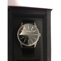 NIXON Sentry Leather BLACK / GUNMETAL / BLACK WATCH NEW A105 2788 AUST SELLER