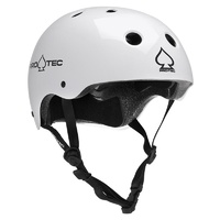 PRO-TEC HELMET CLASSIC GLOSS WHITE (CERTIFIED) (2017) PROTEC FREE POST