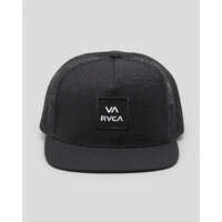 RVCA VA ALL THE WAY BLACK TRUCKER CAP SNAP BACK RUCA HAT CAP SNAPBACK NEW YUPOONG