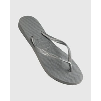HAVAIANAS H. SLIM STEEL GREY Thongs Sandals WOMENS Flip Flops METALLIC