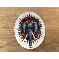 VALLELY POWELL PERALTA SKATEBOARD OG STICKER LARGE 5" Elephant