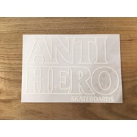 ANTI HERO WHITE SKATEBOARD OG STICKER 6" INCH NEW TRANSPARENT CLEAR STICKER AUST SELLER 1 ASSORTED STICKER.