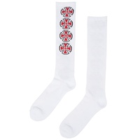 INDEPENDENT SOCKS MULTI CROSS TALL SOCK 2 PACK WHITE NEW AUSTRALIAN SELLER