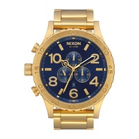 NIXON 51-30 CHRONO GOLD / BLUE SUNRAY GOLD WATCH NEW AUST SELLER A083 3334