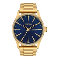 NIXON Sentry SS GOLD / BLUE SUNRAY WATCH NEW A356-3334 AUST SELLER