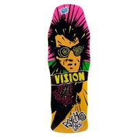Vision PSYCHO STICK 10.0"  Reissue Skateboard Deck yellow dip