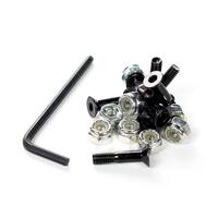 SUNDAY HARDWARE SKATEBOARD BOLTS 7/8'' BLACK X 8 NEW KINGPIN SKATE SHOP