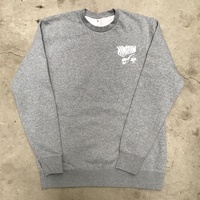 KINGPIN SKATE SUPPLY CREW NECK JUMPER SWEATER PIPE PRINT GREY HAZY DEEDS