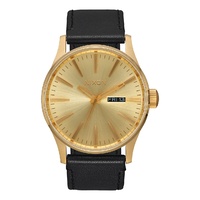 NIXON Sentry Leather ALL GOLD / BLACK WATCH NEW A105 510 AUST SELLER