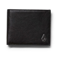 VOLCOM SLIM STONE Wallet Accessories Black P / U material
