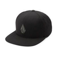 VOLCOM STONE STRETCH FLEXFIT 110 SNAP BACK HAT CAP BLACK SNAPBACK