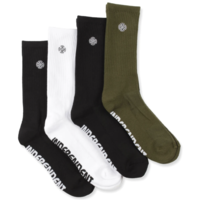 INDEPENDENT SOCKS CREW 4PACK SIZE 6-10 CROSS EMBROIDERY INDY FREE POSTAGE AUSTRALIAN SELLER