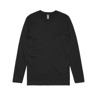 AS COLOUR Long Sleeve T-SHIRT Staple Tee Mens Top BLACK