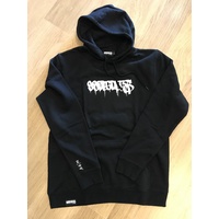99 DEGREES Graffiti Hood Jumper Pullover Hoodie BLACK