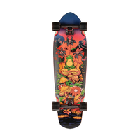 GLOBE Big Blazer Red Toadstool 9.125" X 32" Skate Board Longboard complete Cruiser